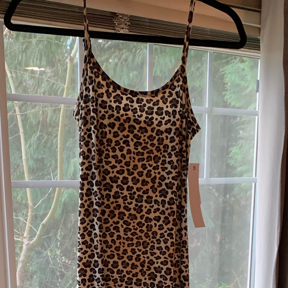 Leopard print maxi dress